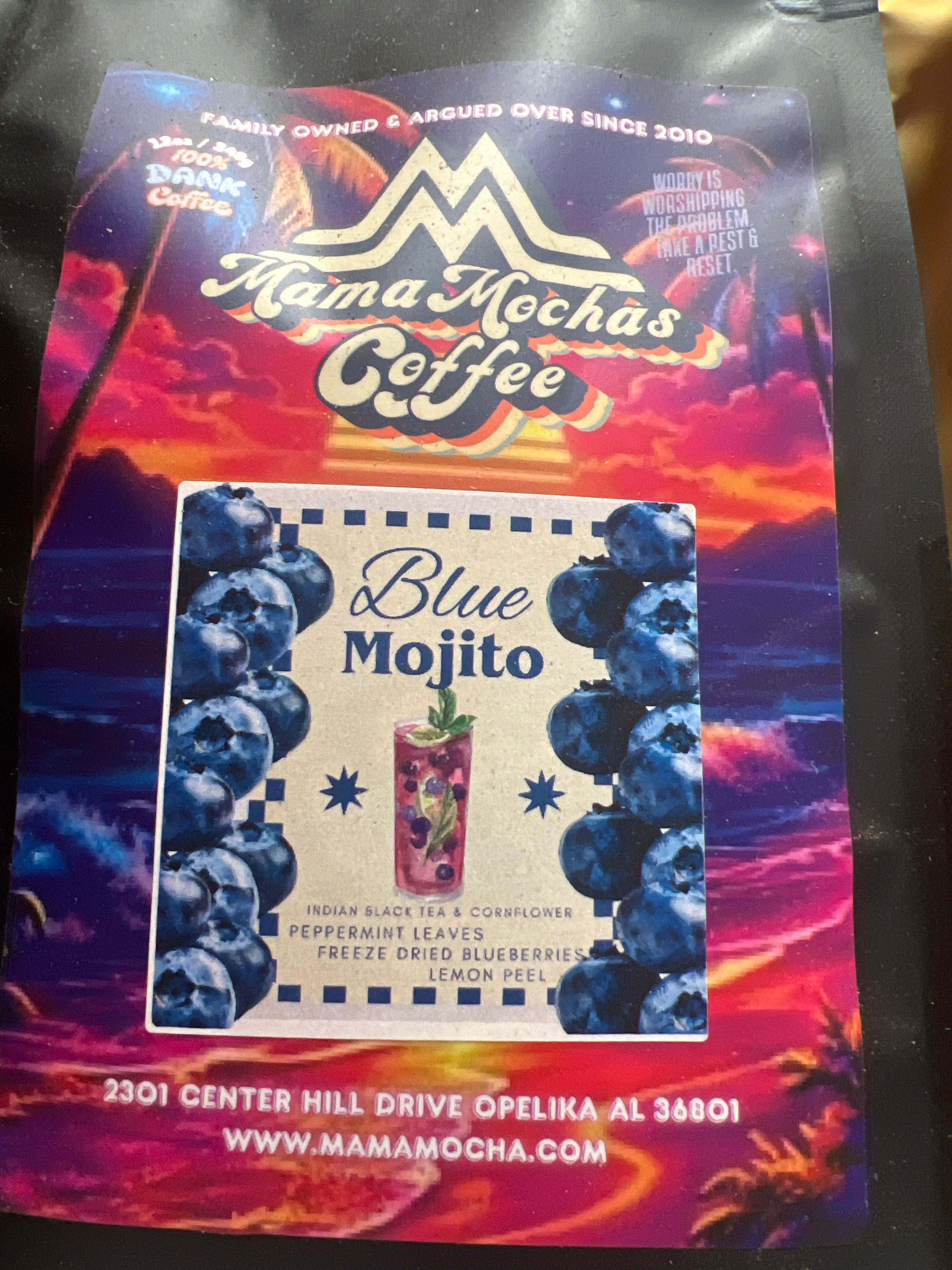Blue Mojito loose black tea 1/2lb